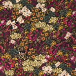 Bedruckte Viskose Blumenmalerei Schwarz - Ribes y Casals