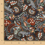 Paisley bedruckte Viskose Maroon - Ribes y Casals