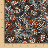 Paisley bedruckte Viskose Maroon - Ribes y Casals
