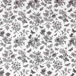 Villandry Black Printed Viscose Retal - Verschiedene Größen x 148 cm breit - Ribes y Casals