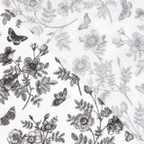 Villandry Black Printed Viscose Retal - Verschiedene Größen x 148 cm breit - Ribes y Casals