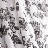 Villandry Black Printed Viscose Retal - Verschiedene Größen x 148 cm breit - Ribes y Casals