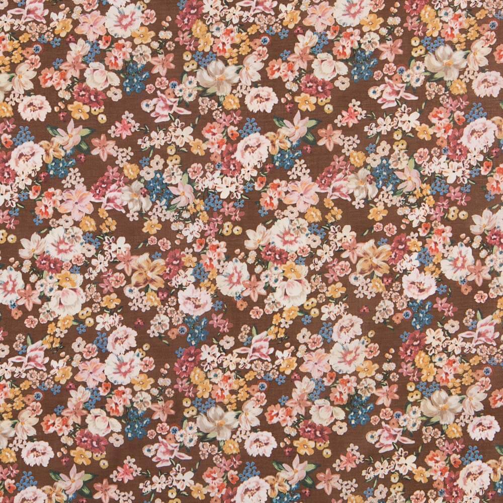 Viskose Floral Browns - Ribes y Casals