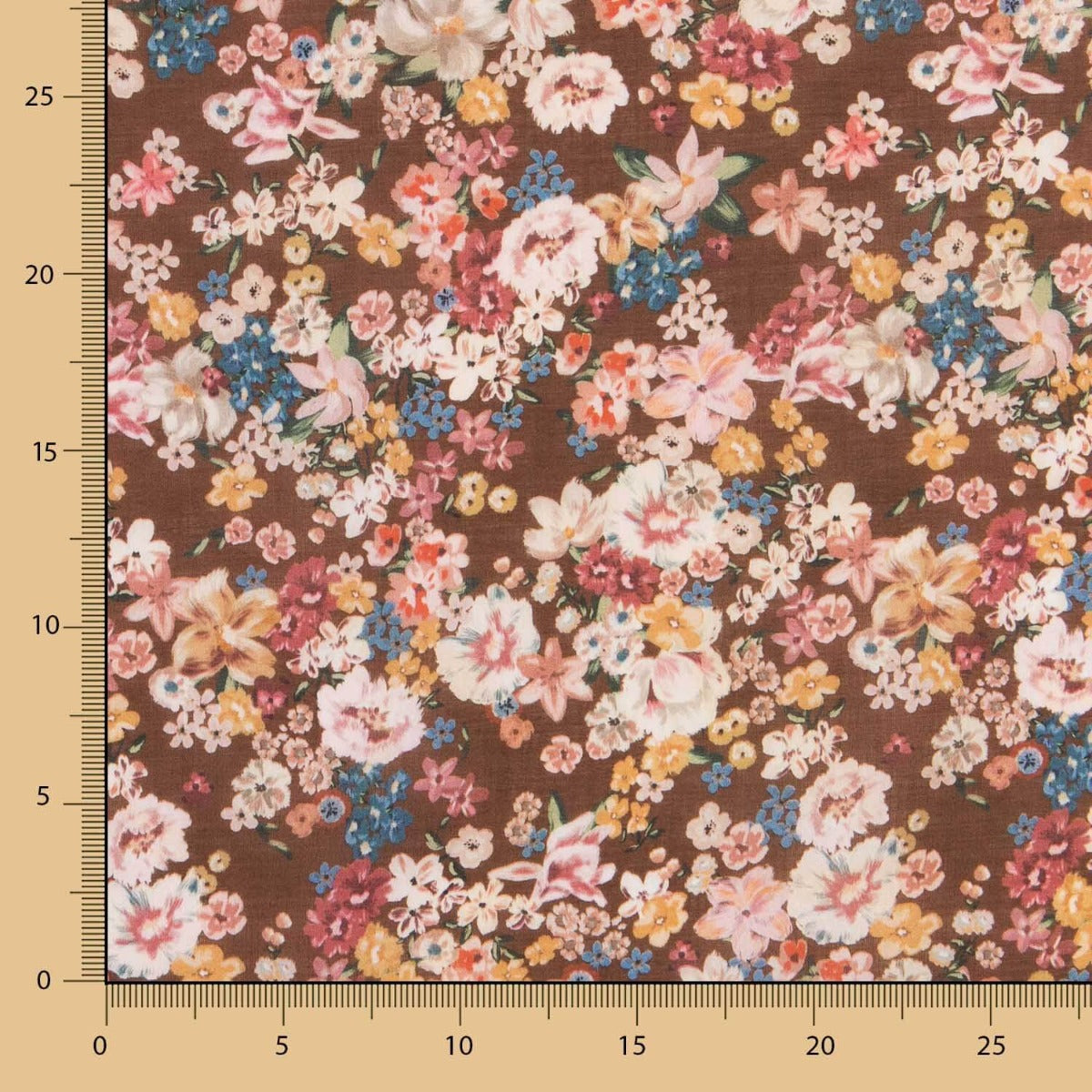 Viskose Floral Browns - Ribes y Casals