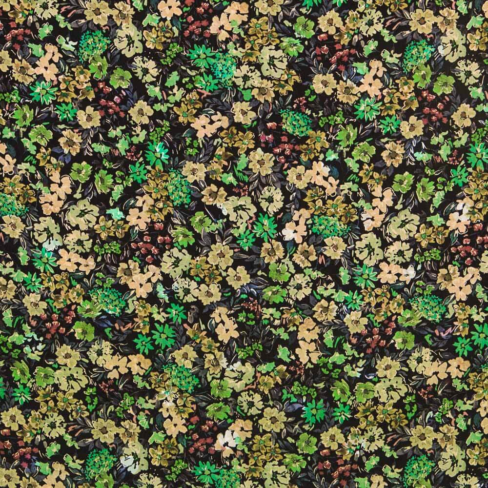 Viskose Floral Grün - Ribes y Casals