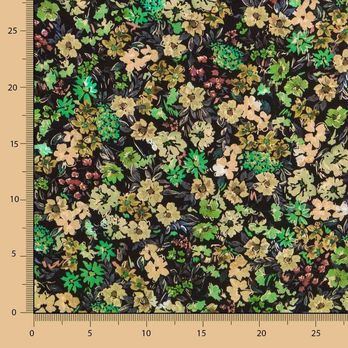 Viskose Floral Grün - Ribes y Casals