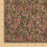 Viskose Floral Khaki Grün - Ribes y Casals