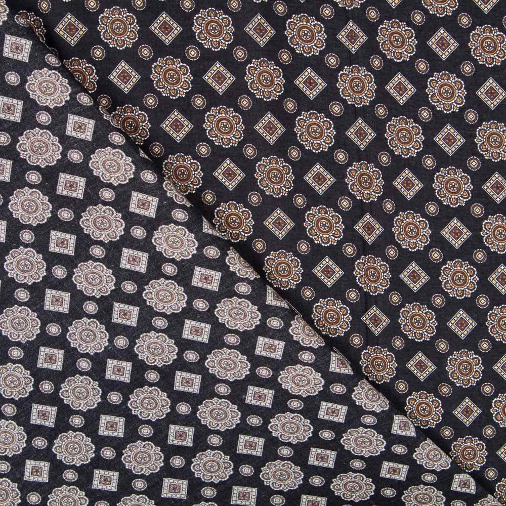 Viskose Geo Aztec Schwarz - Ribes y Casals