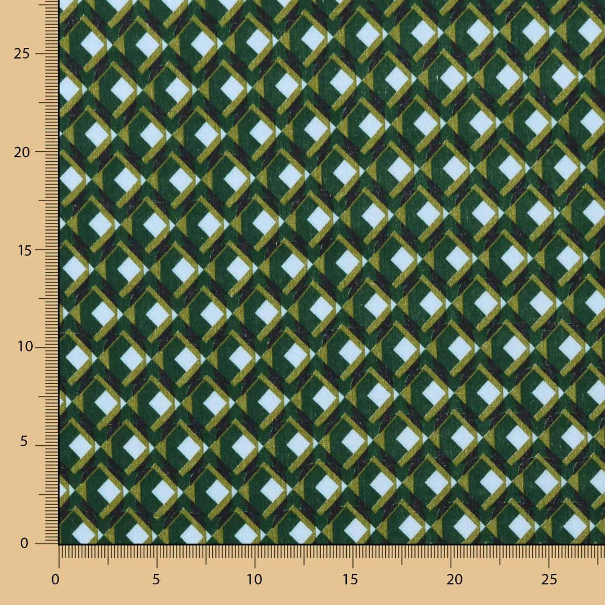 Viskose Geometrisches Juwel Grün - Ribes y Casals