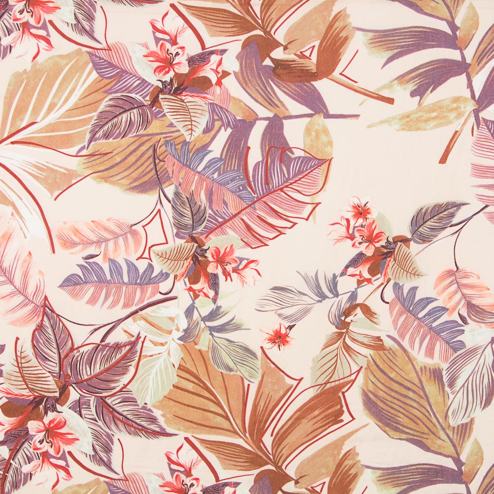 Viskose Tropical Leaves - Ribes y Casals
