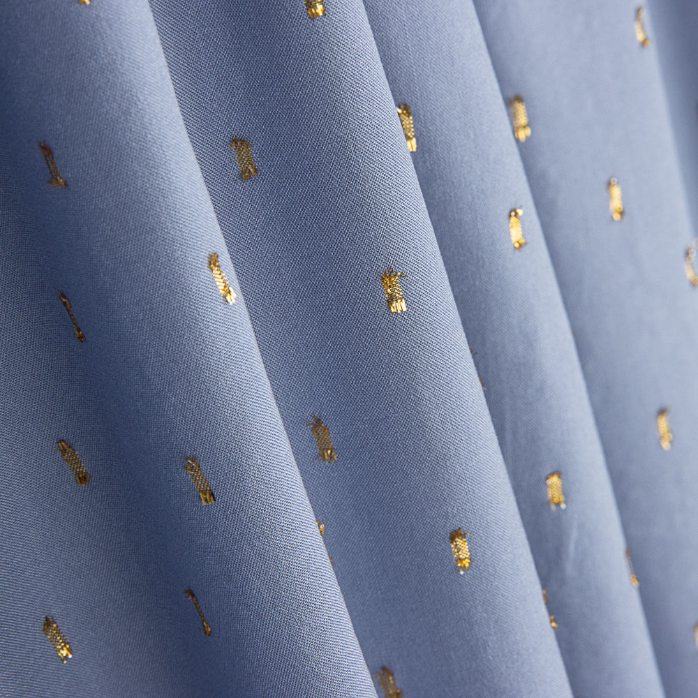 Viskose Lurex Blau Denim - Ribes y Casals
