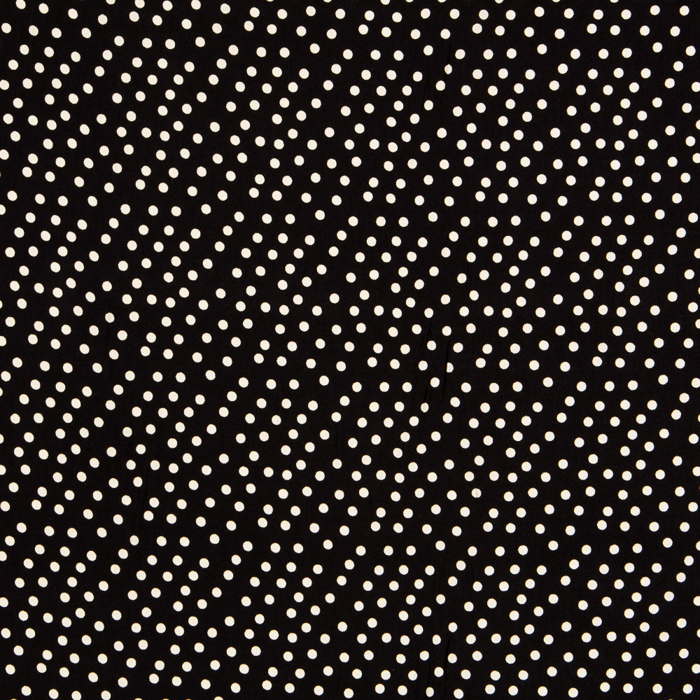 Viskose Mini Polka Dots Schwarz - Ribes y Casals