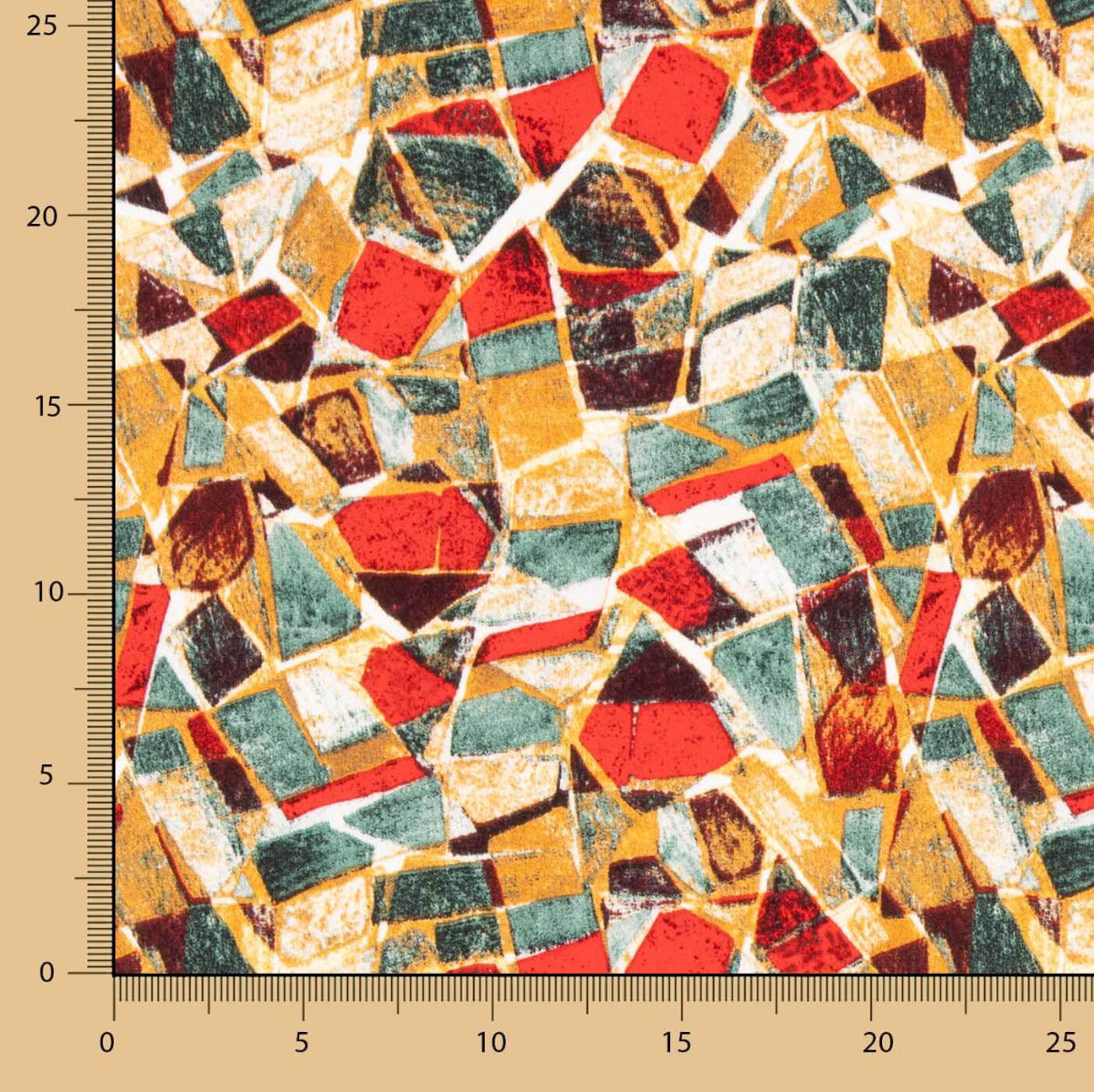 Viskose Mosaik Rot - Ribes y Casals
