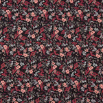 Floral bedruckte Viskose Schwarz - Ribes y Casals
