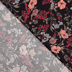 Floral bedruckte Viskose Schwarz - Ribes y Casals