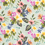 Flach Polyester Fein Blumen Wasser Grün - Ribes y Casals