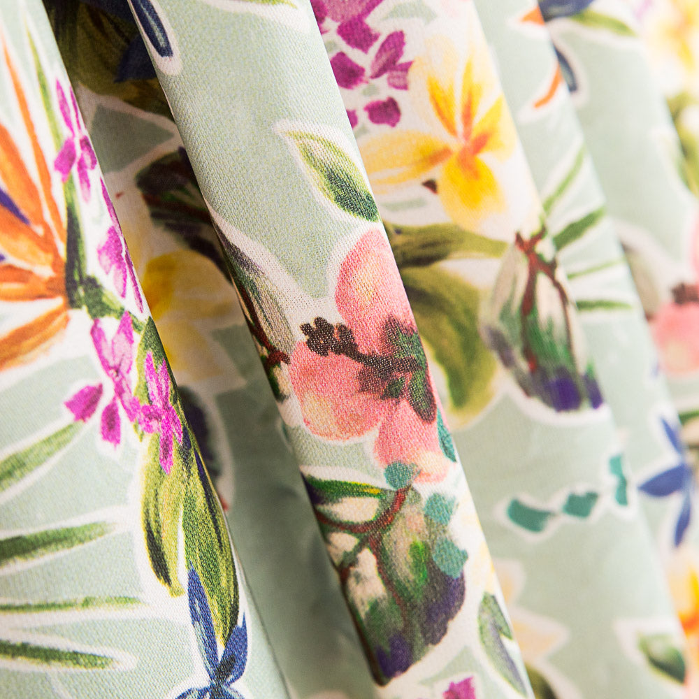 Flach Polyester Fein Blumen Wasser Grün - Ribes y Casals