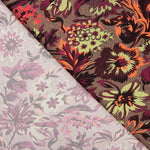 Viskose Sanli Blumen Braun - Ribes y Casals