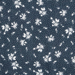 Viskose Polka Dots Floral Mitternachtsblau - Ribes y Casals