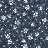 Viskose Polka Dots Floral Mitternachtsblau - Ribes y Casals