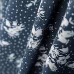 Viskose Polka Dots Floral Mitternachtsblau - Ribes y Casals