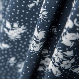 Viskose Polka Dots Floral Mitternachtsblau - Ribes y Casals