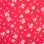 Viskose Polka Dots Floral Rot - Ribes y Casals