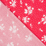 Viskose Polka Dots Floral Rot - Ribes y Casals