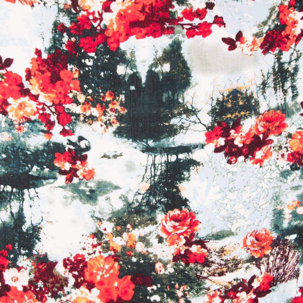 Viskose Aquarell Floral - Ribes y Casals