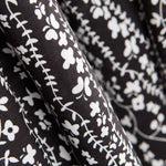 Viskose Florale Volants Schwarz - Ribes y Casals