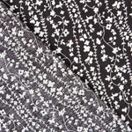 Viskose Florale Volants Schwarz - Ribes y Casals