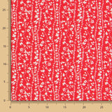 Viskose Floral Volants Rot - Ribes y Casals