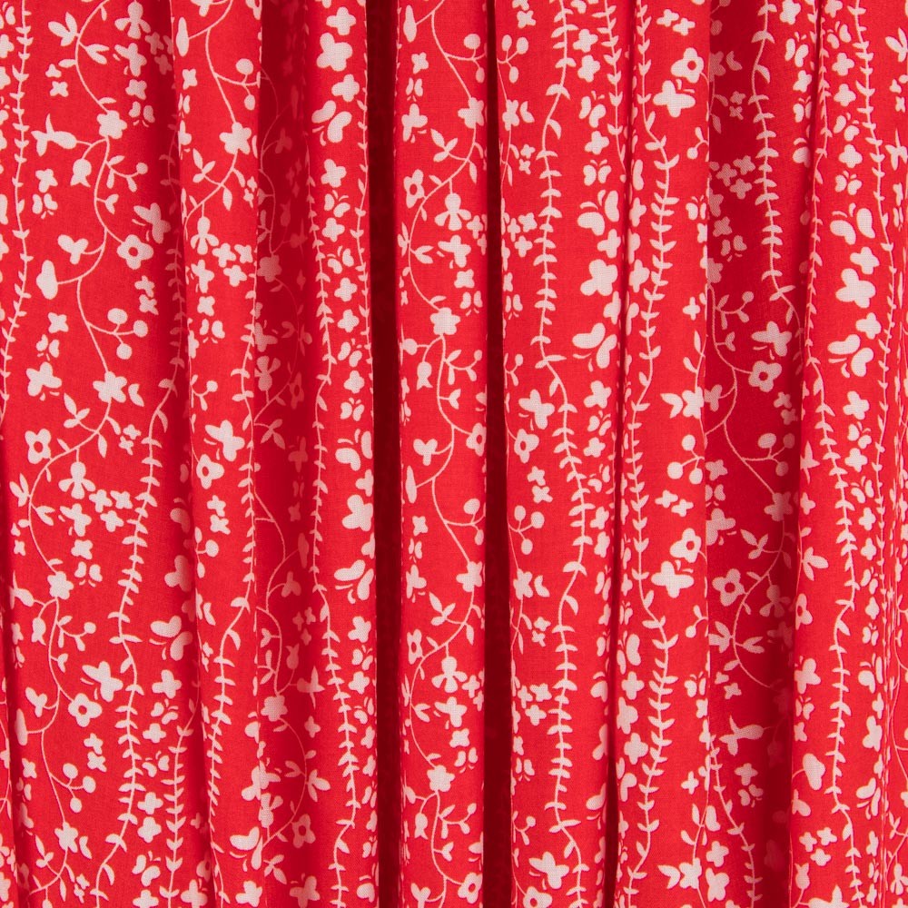 Viskose Floral Volants Rot - Ribes y Casals