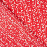 Viskose Floral Volants Rot - Ribes y Casals