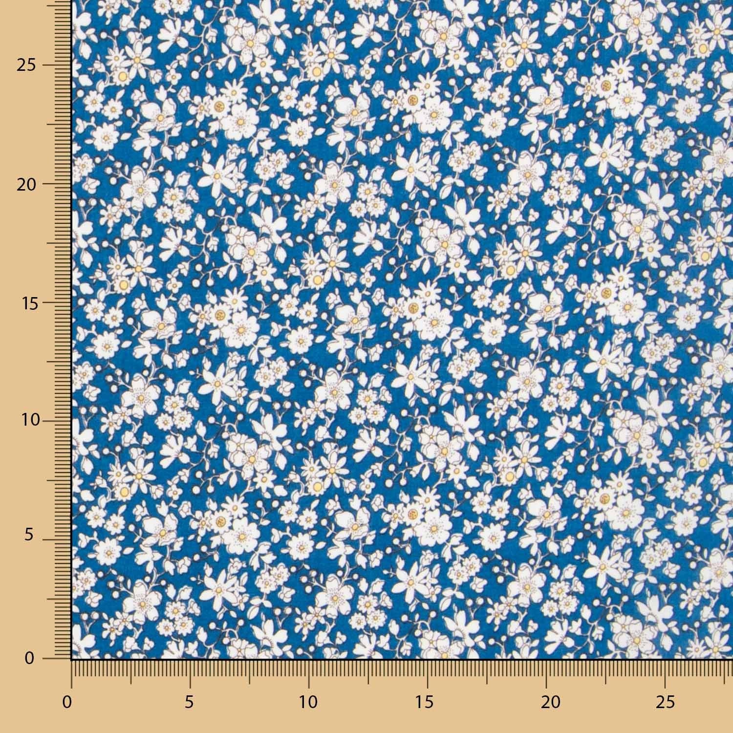 Viskose Floral Petrol - Ribes y Casals