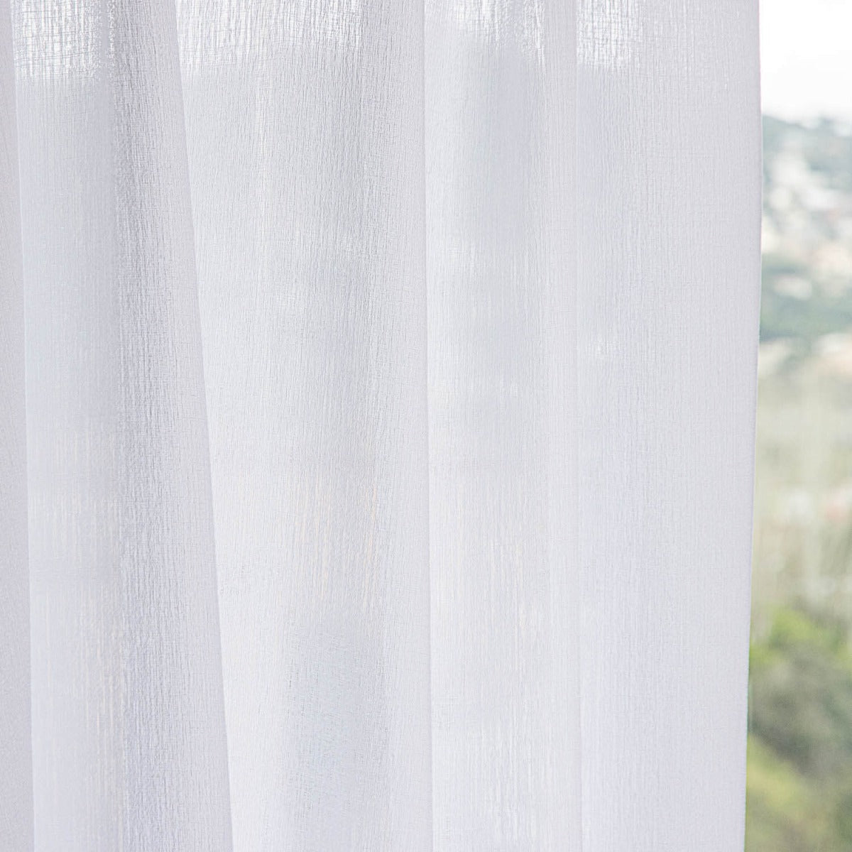 Transparenter Vorhang Krepp Rustikal Weiß 180 x 300 cm - Ribes y Casals