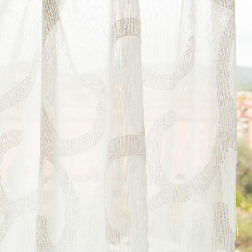 Bedruckter Polyester-Netzvorhang Grau - Ribes y Casals