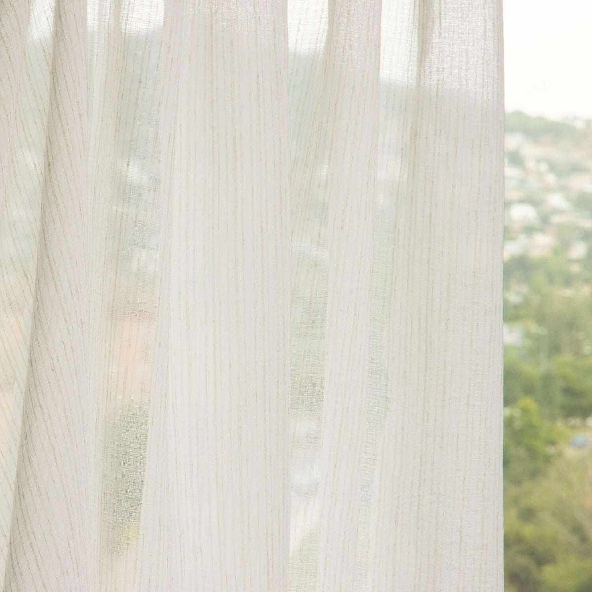 Beige gestreifte Gardine 50 x 280 cm - Ribes y Casals