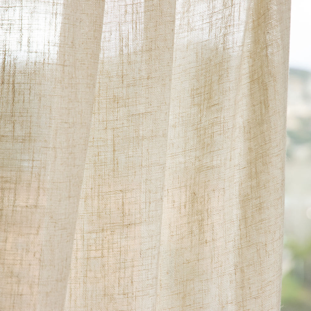 Reststück Vorhangstoff Rustikal Polyester Farbe Leinen – verschiedene Maße x Breite 280 cm - Ribes y Casals