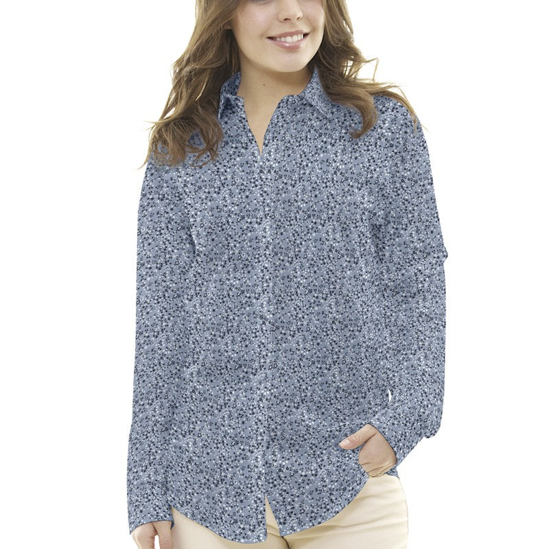 Viskose Viyela Liberty Blau Grau - Ribes y Casals