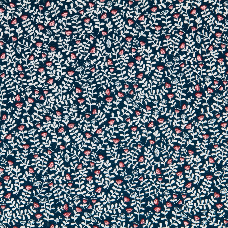 Viyela Viskose Navy Floral - Ribes y Casals