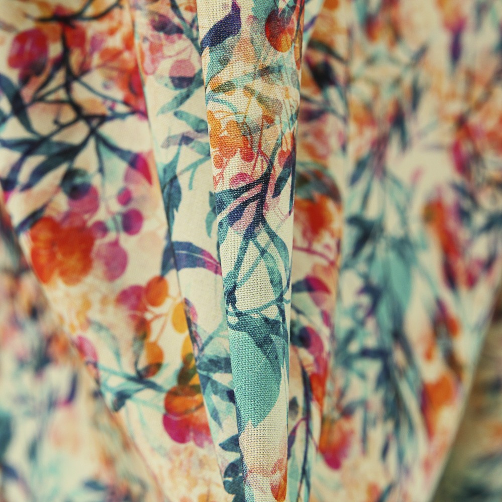 Voile Baumwolle Gelb Wald - Ribes y Casals