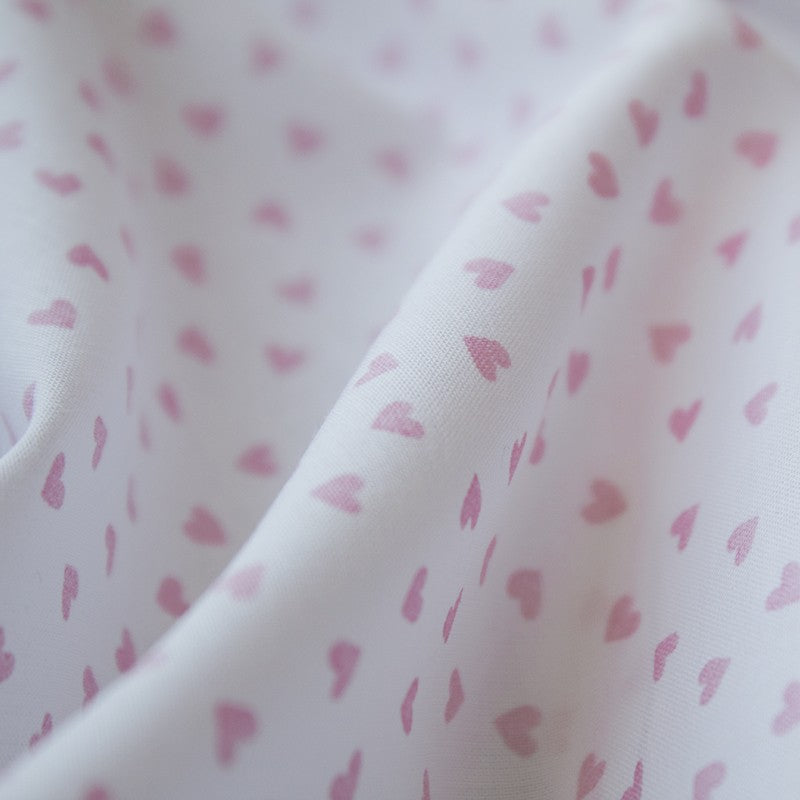Voile Baumwolle Baumwolle Herzen Rosa - Ribes y Casals
