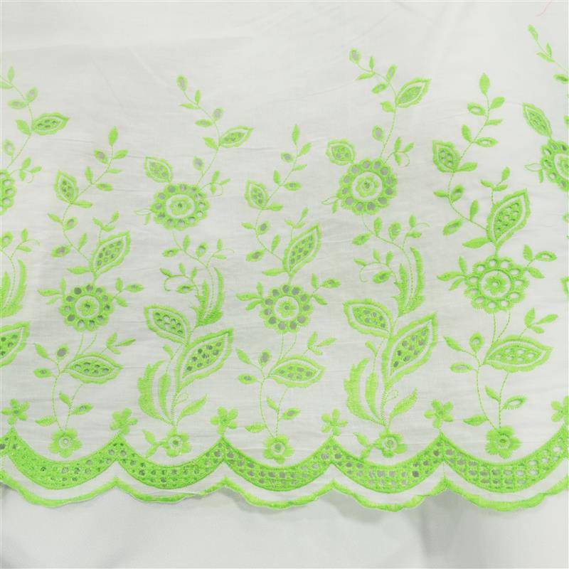 Bestickter Voile Pistazie - Ribes y Casals