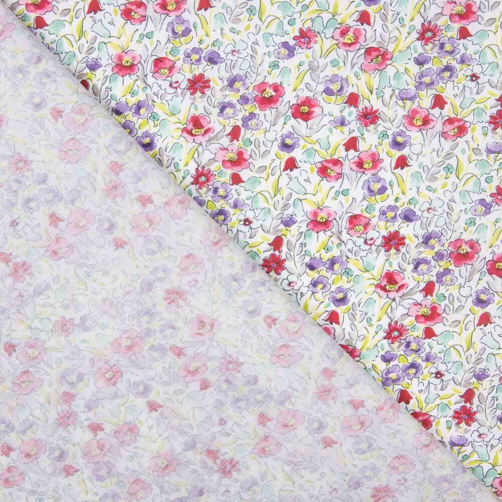 Voile Baumwolle Blumen Nimes Rot - Ribes y Casals