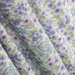 Voile Baumwolle Blumen Scharlachrot Flieder - Ribes y Casals