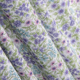 Voile Baumwolle Blumen Scharlachrot Flieder - Ribes y Casals