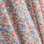 Voile Baumwolle Scharlachrot Orange Blumen - Ribes y Casals