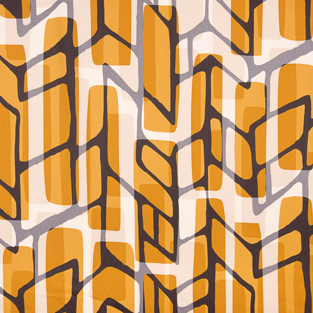 Voile Baumwolle Geometrisch Braun - Ribes y Casals