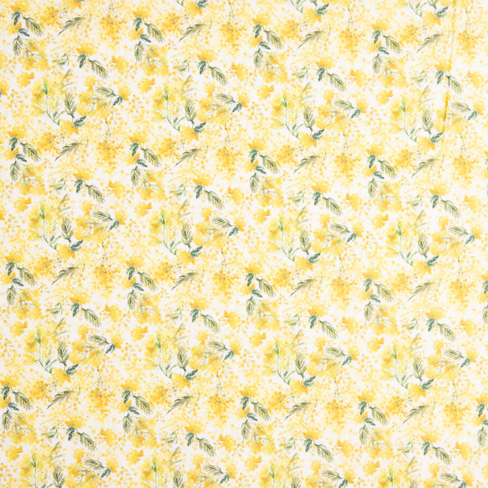 Voile Baumwolle Supima Print 02 Weiß - Ribes y Casals